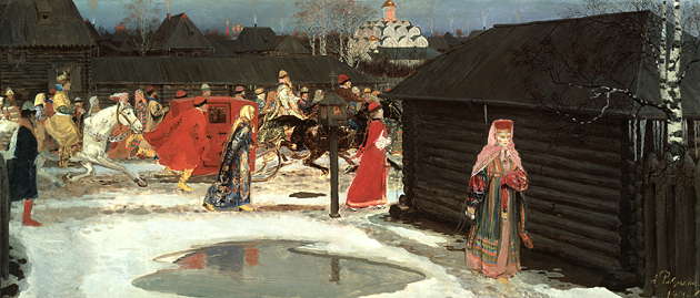 А.П. Рябушкин. Свадебный поезд в Москве (XVII столетие). 1901. Третьяковская галерея.